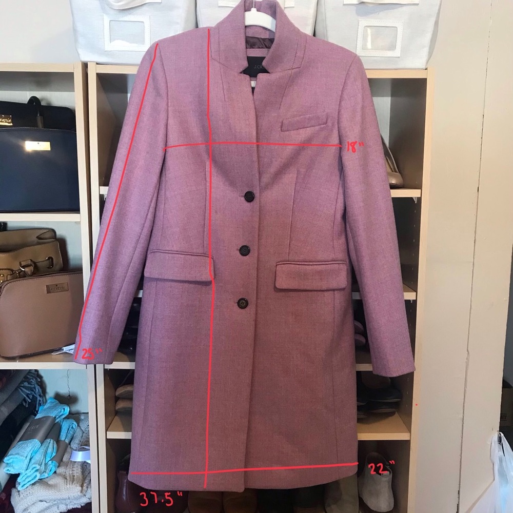 J Crew Regent Topcoat Heather Lavender 8 Gorgeous - Picture 9 of 9